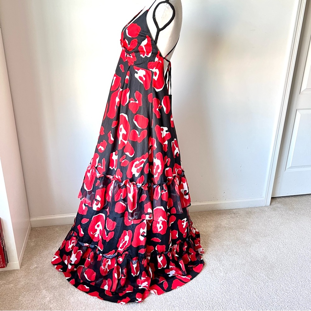 NWT FASHION NOVA Jacie Floral Ruffled Maxi Dress—SZ. Medium - Picture 3 of 17